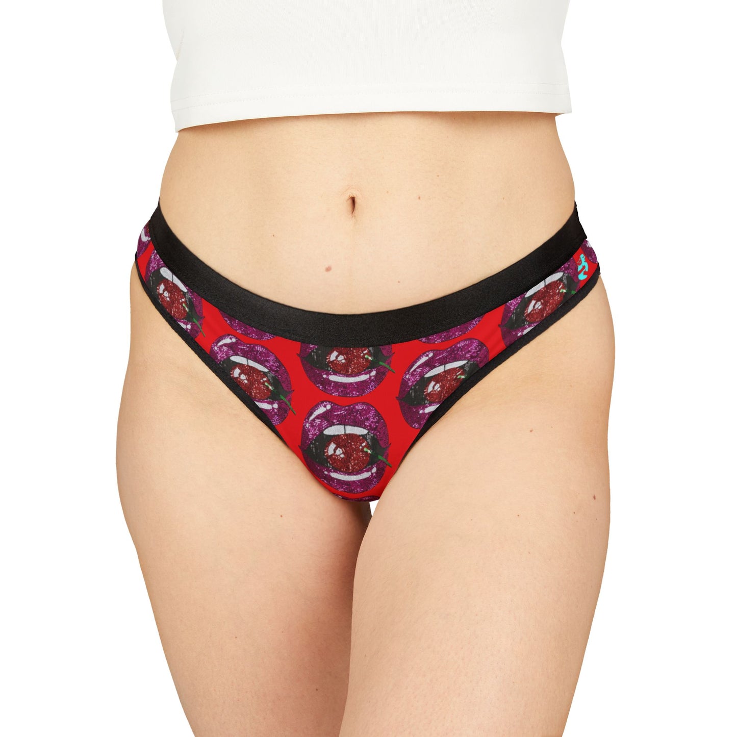 Women's Thongs - Sexy Cherry in Mouth Thong