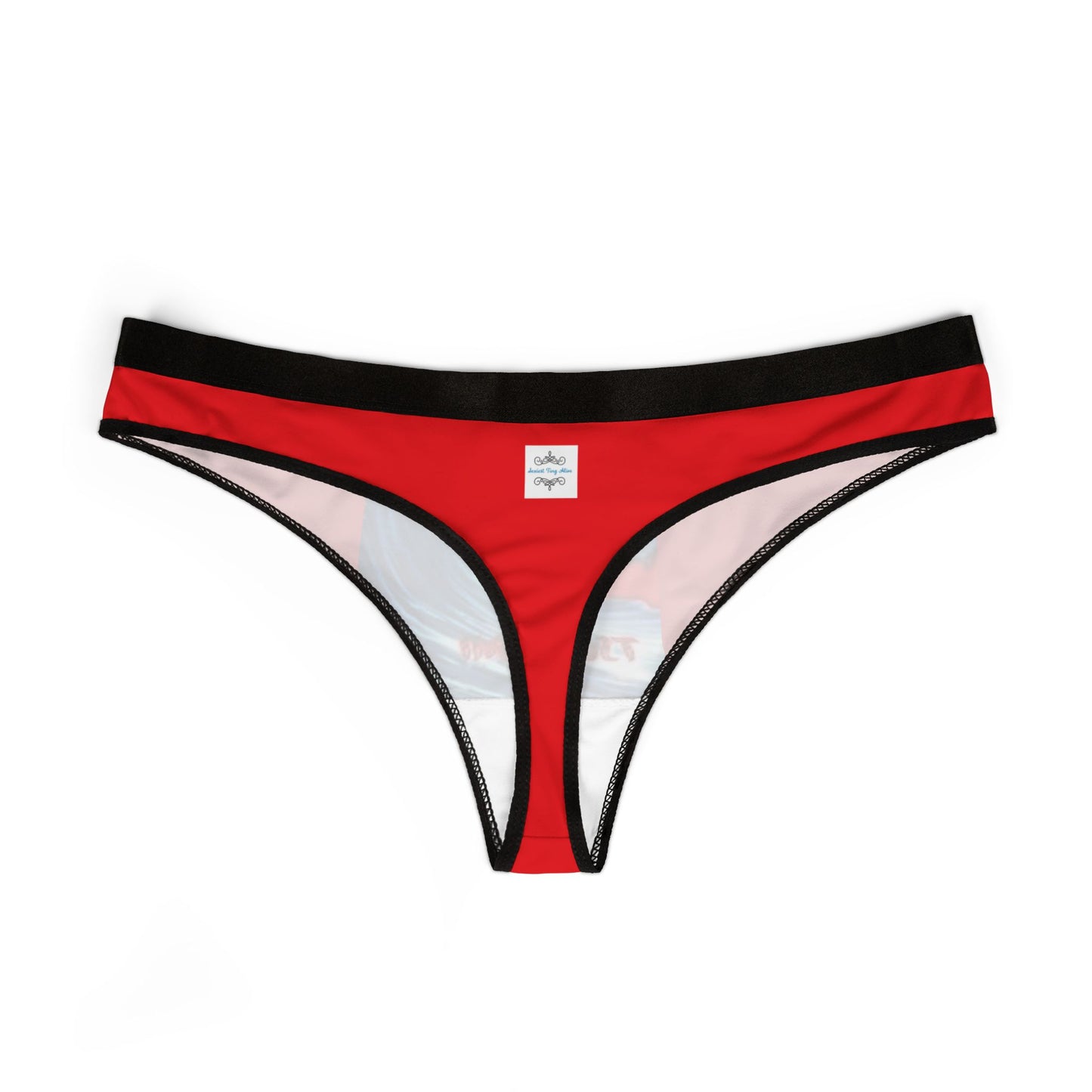 Tsunami Wave Women's Thongs - Vibrant Red Underwear for Beach Lovers
