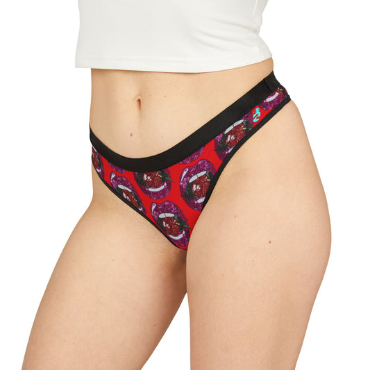 Women's Thongs - Sexy Cherry in Mouth Thong