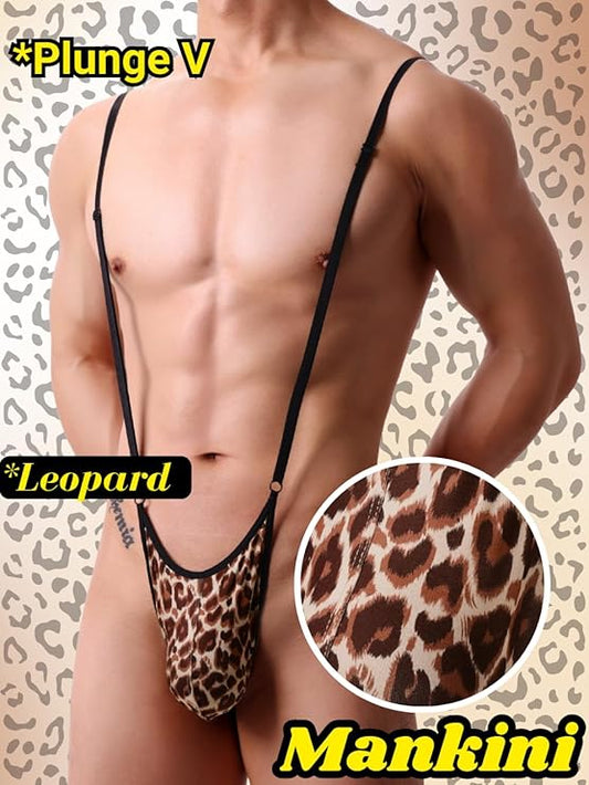Mens Sexy Thongs Underwear Fits 32-48, Mankini G String For Men, One Piece Lingerie Man Male