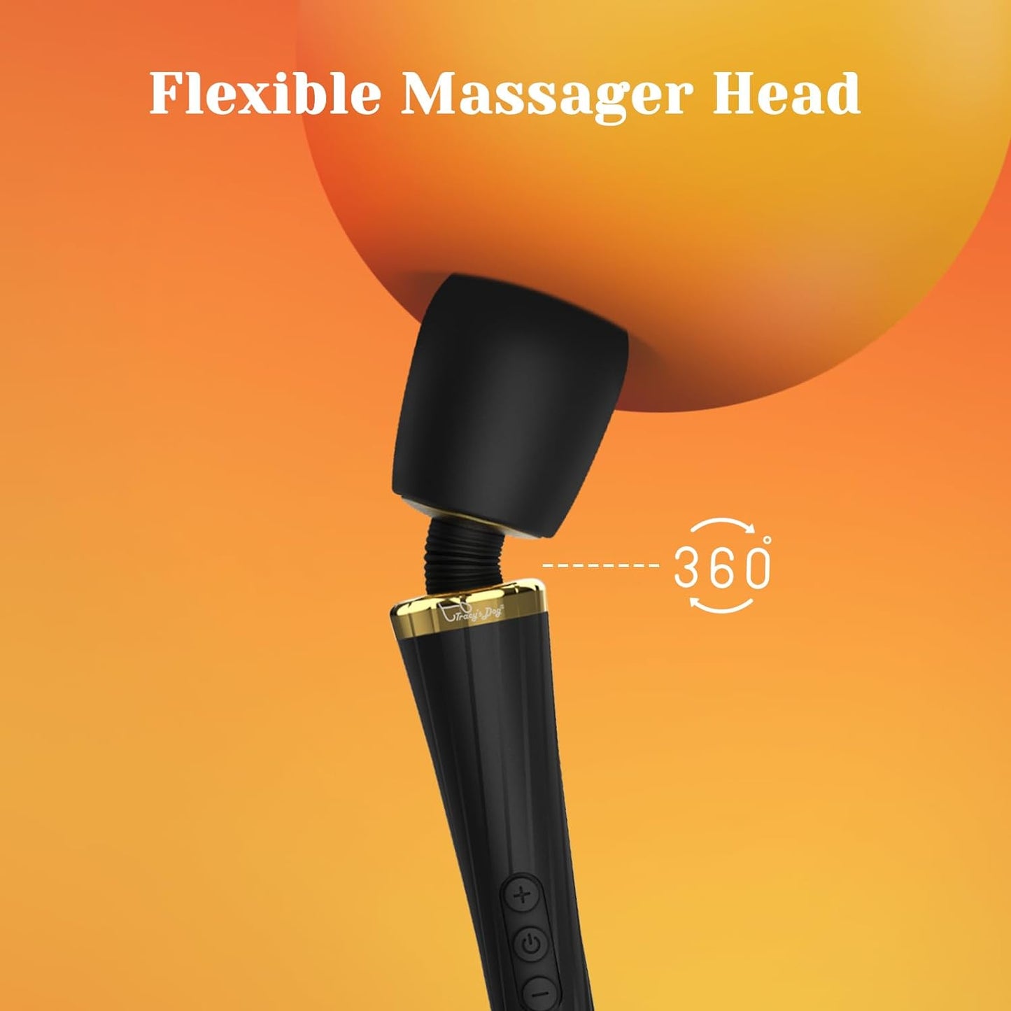 Tracy's Dog Vibrator Wand Kit for Couples - Cordless Vibrating Massager with 3 Silicone Attachments, Adult Sex Toys for Women & Partner with 5 Modes & 3 Speeds