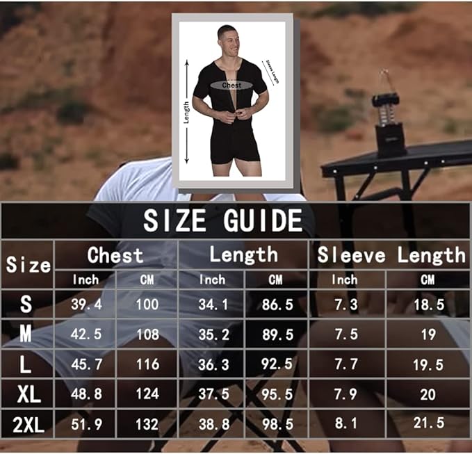 Mens Short Sleeve Onesie Henley Jumpsuit Pajamas Stretchy Cotton One Piece Garment