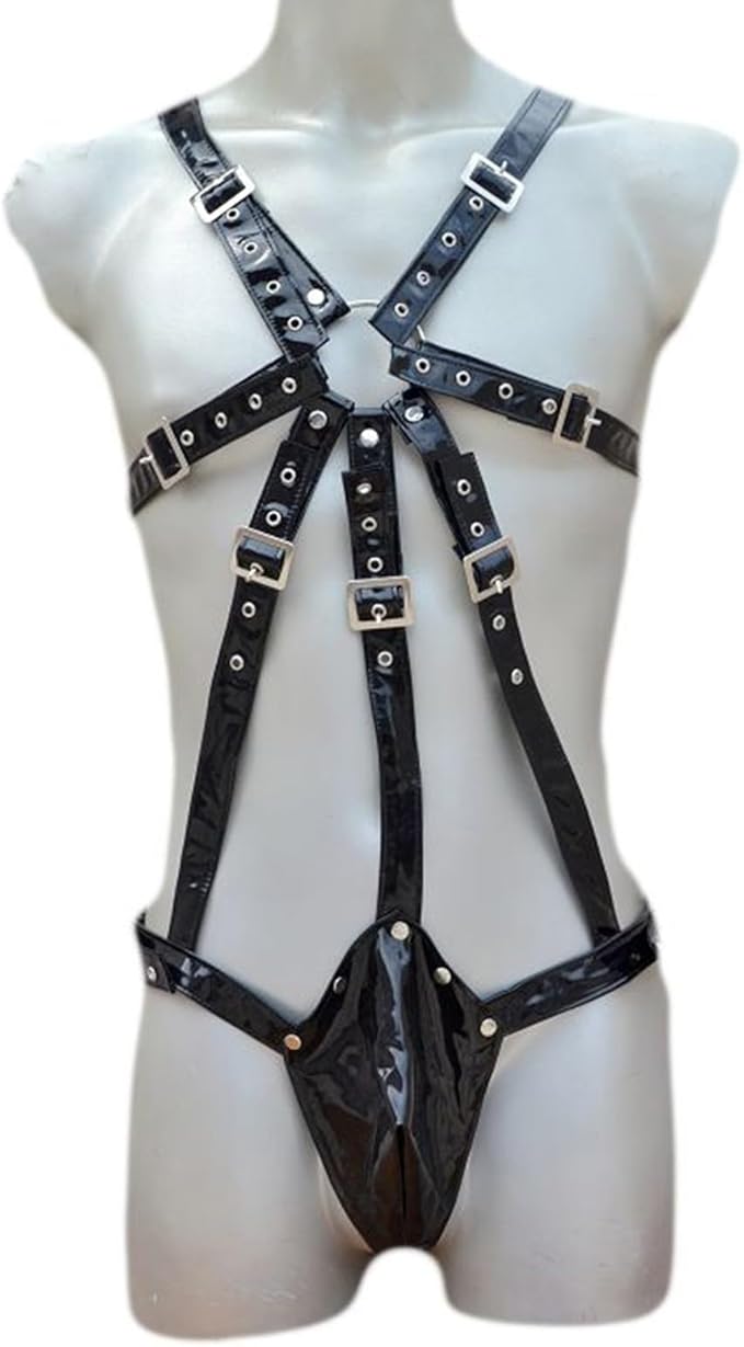 PU Leather Harness For Men Body Chest Belt Sexy Clubwear Male Bdsm Clothes Lingerie for Sex