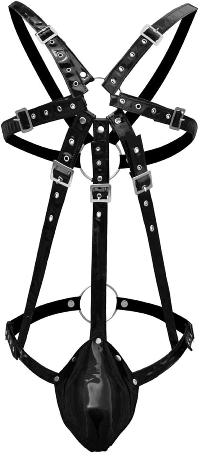 PU Leather Harness For Men Body Chest Belt Sexy Clubwear Male Bdsm Clothes Lingerie for Sex