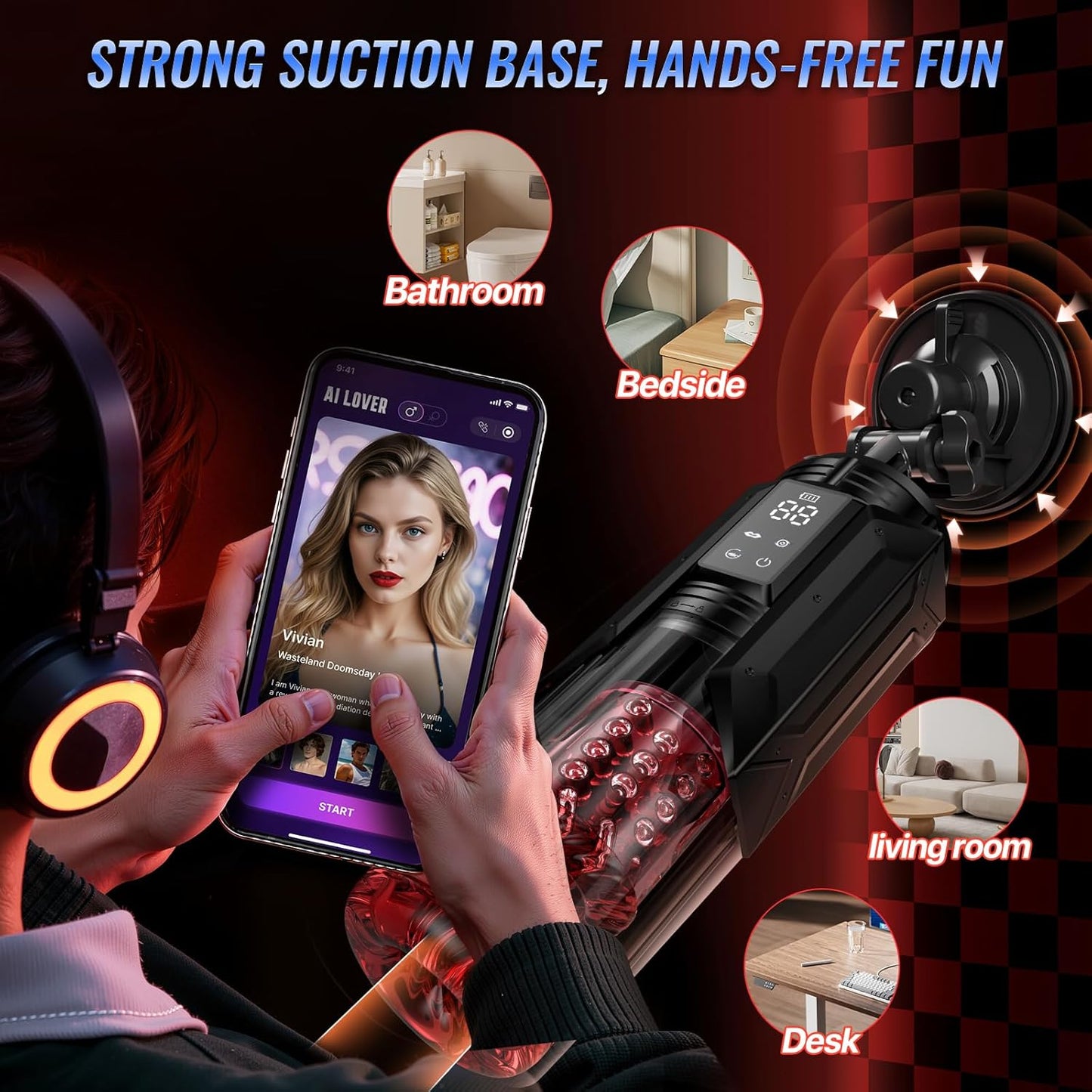 Sex Toys for Men Penis Pump - EINSEO AI Sync Full Waterproof Male Masturbator Stroker with 7 Sucking Thrusting Rotating & 7 Licking Adult Toys, Pocket Pussy Mens Sex Toy Blowjob Sex Machine