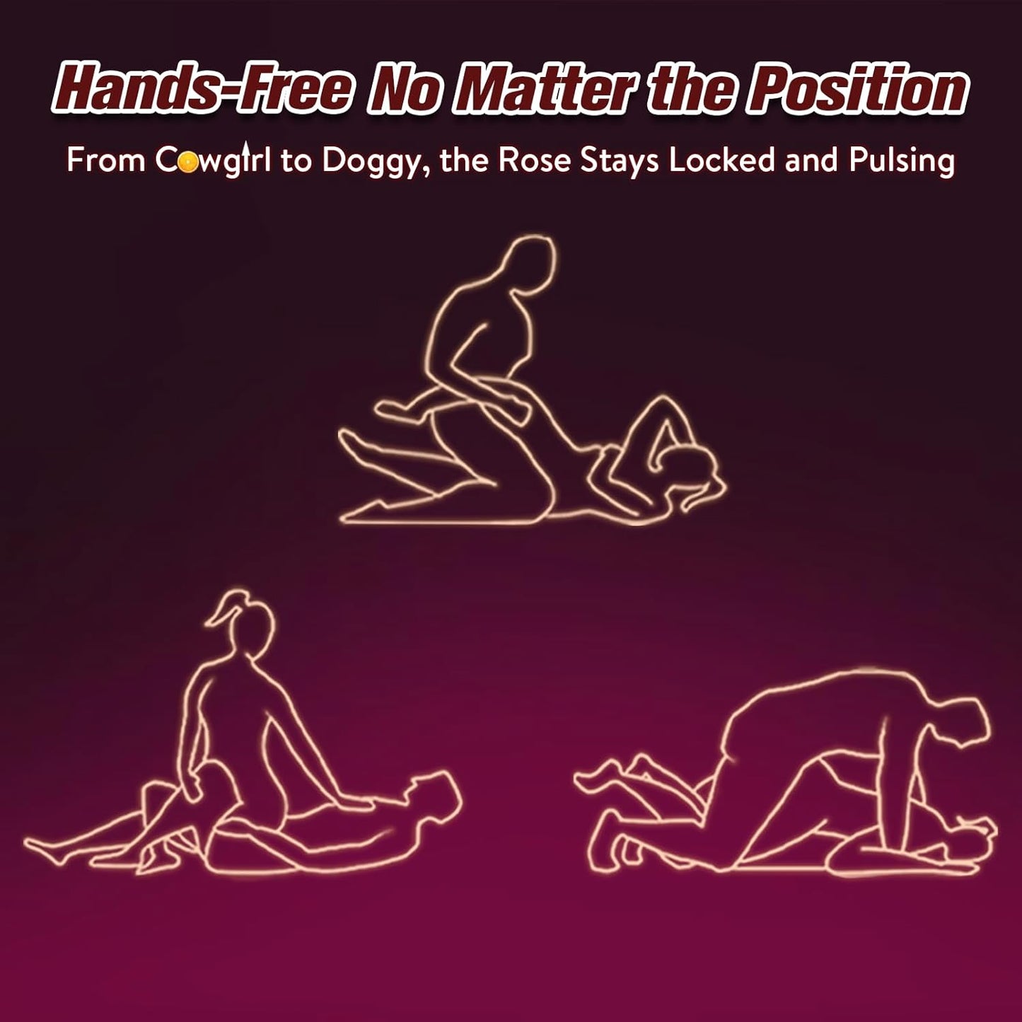 Couples Rose App Remote Control Wearable Vibrator, Couple Women Adult Sex Toys Games for Men, Hands Free Panty Clitoris Vibrator Vibrating Cock Ring, ZOOPLOU BDSM Female Sex Toy Clitoral Stimulator
