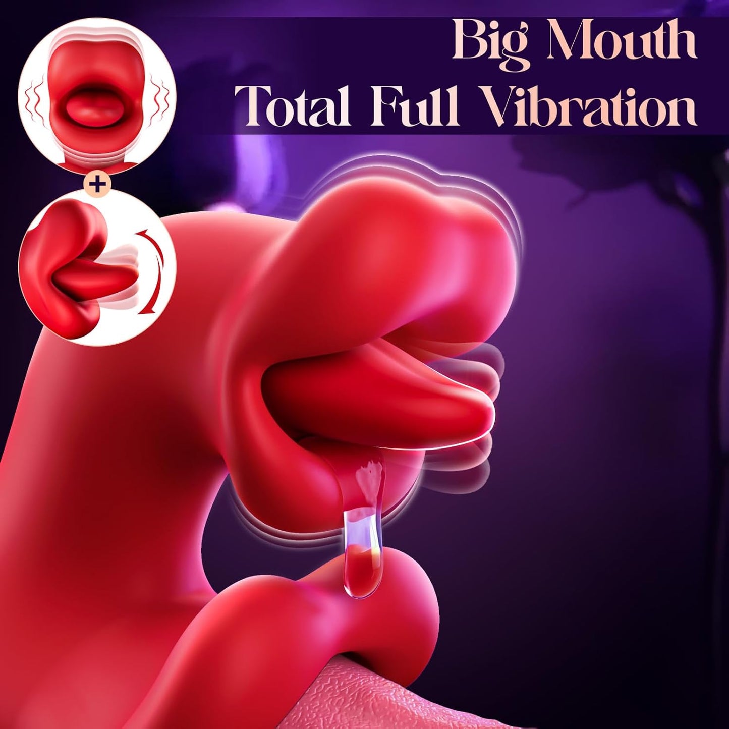 Vibrator Tongue Toy for Women - Sex Toys Thursting Vibrators Dildo with 9 Licking Swing Sucking & 9 Vibrating Mode, Rose Toy G Spot Rabbit Clit Adult Toys Dildos for Female Couples Games