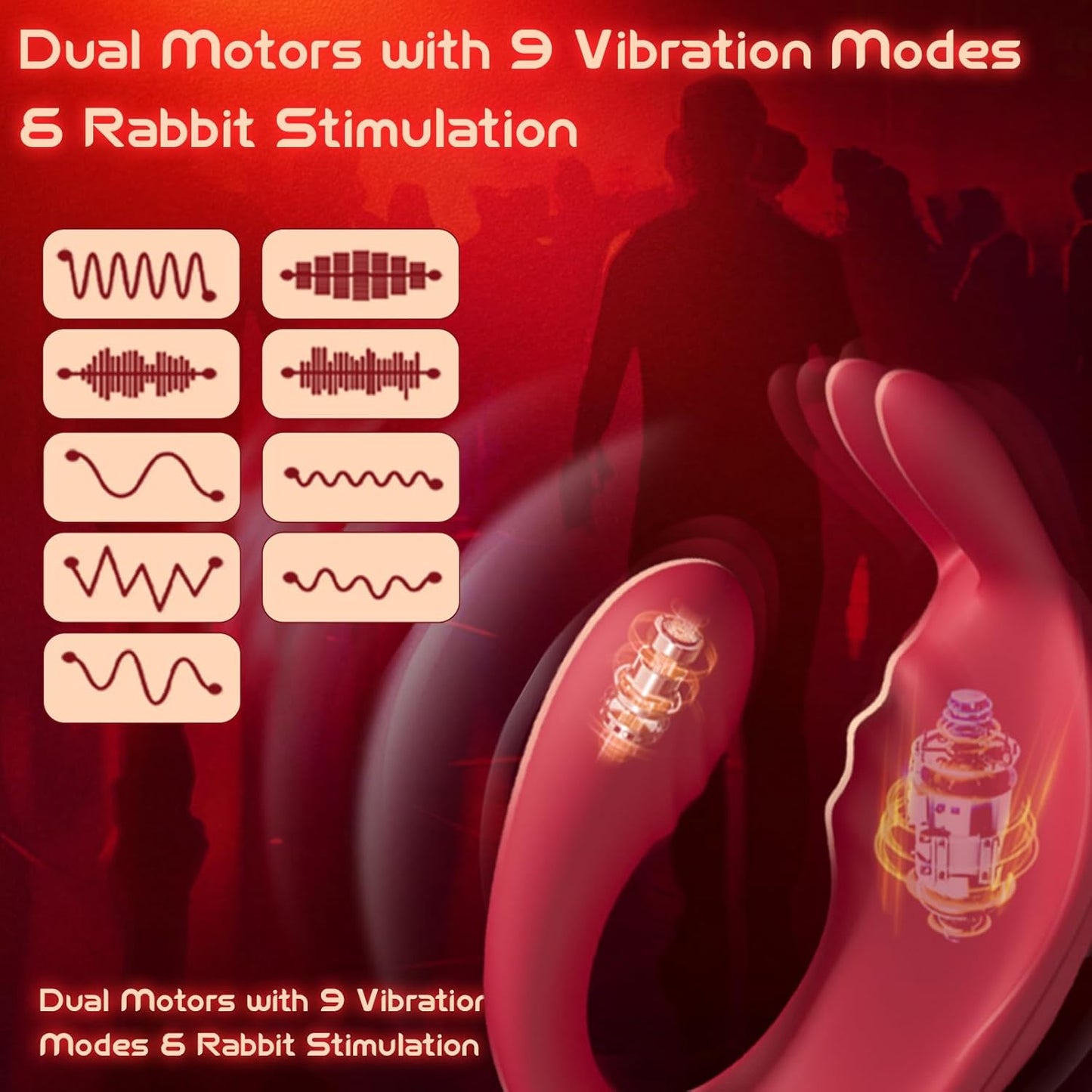 Couples App Remote Control Wearable Vibrator, Couple Women Adult Sex Toys, Long Distance Panty Vibrator with Rabbit Stimulator for G Spot Clitoral Penis Pleasure, Healexcer Female Kinky Sex Toy Game
