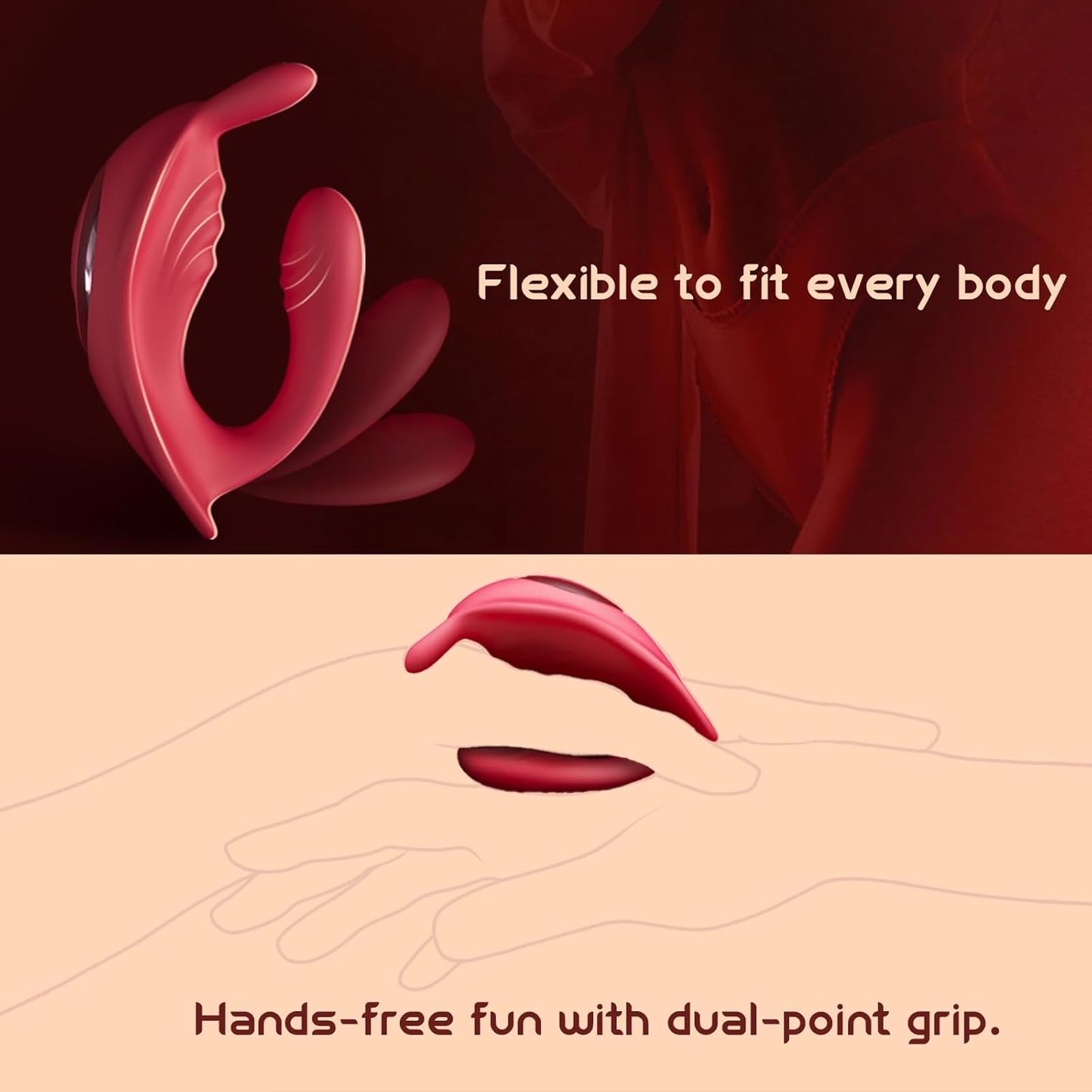 Couples App Remote Control Wearable Vibrator, Couple Women Adult Sex Toys, Long Distance Panty Vibrator with Rabbit Stimulator for G Spot Clitoral Penis Pleasure, Healexcer Female Kinky Sex Toy Game