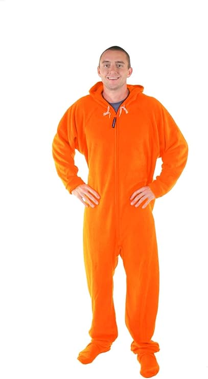 Forever Lazy Footed Adult Onesies, One-Piece Pajama Jumpsuits for Men and Women, Unisex. with Detachable Feet.